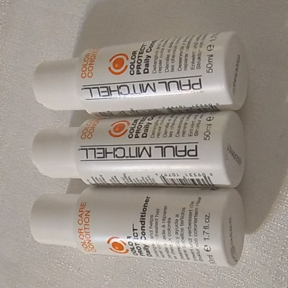 3 Paul Mitchell Color Protect Daily Conditioners Travel Size 1.7 fl oz.